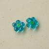 Verano fresco colorido semitransparente flor de cinco pétalos accesorios de resina diy pendientes accesorios para el cabello material de la carcasa del teléfono móvil al por mayor