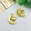 Venta Caliente Transfronteriza Retro Antiguo Aleación de Oro Imitación Sol Luna Estrella Colgante Accesorio para Joyería DIY Colgante