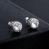 Pendientes de Joyería con Circonita Grande Estilo Simple INS Aguja de Plata 925 Accesorios de Moda Distintivos