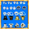 Accesorios de joyería para hardware metal cobre hierro acero inoxidable redondo borde redondo sin ala mazos con junta de mesón