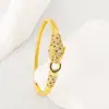 Moda europeia e americana personalidade tendência moda retrô hip-hop joias estilo INS frio micro-incrustado zircônia pulseira de leopardo mulheres atacado