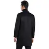 Abrigo de lana de longitud media para hombre con cuello de solapa, de un solo botón, estilo business casual, prenda de abrigo para otoño e invierno, directamente de fábrica