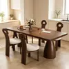 Mesa de comedor retro de madera maciza de segunda mano para sala de estar en casa, mesa de comedor de madera de fresno para comer junto a la pared, mesa de isla, mesa y sillas de comedor de restaurante