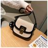 Bolsa de Exportación Transfronteriza para Mujer 2025 Nuevo Estilo K Nicho Contraste Lona Bolso Silla de Montar Retro Moda Tendencia Bolso Cruzado