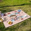 Tapete de Picnic de Oso Grueso de Dibujos Animados Impermeable a Prueba de Humedad Tapete Portátil para Piso Tienda Playa Parque Exterior Tapete para Camping