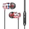 Auriculares metálicos con micrófono, auriculares subwoofer intrauditivos universales para teléfono móvil, auriculares deportivos con personalización