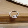 Anillo Abierto Minimalista de Zirconia de Lujo Estilo Coreano y Japonés Anillo Geométrico Exquisito de Personalidad Nicho para Mujeres