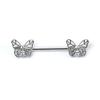 Fornecimento Direto da Fábrica Zircônia Borboleta Cereja Piercings de Mamilo Moda Tendência Piercings de Mamilo Celebridade da Internet Transfronteiriça Aço Inoxidável Studs de Mamilo
