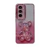 Adecuado para Realme 13Pro Funda de Teléfono Móvil con Brillo Arena Movediza Oso Violento Realmec67 Cubierta Protectora Anticaídas Realme V15