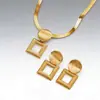 Conjunto de Joias de Moda Europeu e Americano Transfronteiriço Best-Seller na Amazon Personalidade Metal Geométrico Criativo Simples Conjunto de Joias Conjunto de Joias