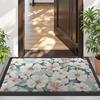 Tapete de Chão Elástico de Seda Cor Pura Simples Moderna para Casa Porta de Entrada Resistente a Manchas Antiderrapante Tapete de Chão Raspador de Areia Remoção de Pó Tapete para os Pés Carpete