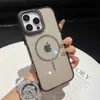 Funda magnética fina para iPhone 17 Pro Max con diamantes brillantes en el marco de la cámara, funda protectora anticaídas para Apple 16