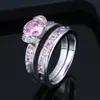 Anel duplo de diamante da moda europeia e americana transfronteiriço anel metálico de cobre puro atmosférico joia anel de casal com temperamento geométrico