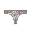 Tanga de renda cross-border Shopee Xiyin europeia e americana, calcinha de cintura baixa com laço e design vazado para mulheres