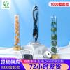 Venta al por mayor de tubo de ensayo para mascarilla de mascota 45 50 55 60ml plástico transparente tapa de aluminio material de embalaje para tubo de ensayo embotellado