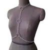 Cadena Corporal de Anillo Geométrico, Prenda Base de Moda con Collar Integrado y Cadena para la Cintura, Accesorio de Ropa para Sesiones de Fotos