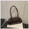 Marca nicho coreana otoño/invierno 2026 nuevo bolso de hombro FF de gran capacidad en piel de vaca, bolso de axila, bolso baguette, mismo estilo que se ve en influencers de transmisiones en vivo