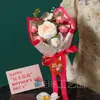 Día de San Valentín Hilo de Tejer Flores Rosas Flores Hechas a Mano Temporada de Graduación Bolsa de Regalo Recuerdo Festivo Ramo Pequeño