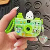 Chaveiro de Câmera Sanrio em Forma de Barco Fofo Desenho Animado Kuromi KT Brinquedo Luminoso Pingente de Mochila de Estudante Presente