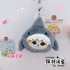Bolsa de monedas llavero colgante de gatito tiburón lindo tiburón de felpa creativo gato bolsa de monedas decoración colgante para mochila escolar