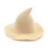Sombrero de Bruja Puntiagudo de Halloween, Plegable, Estilo Hip-Hop, Suministro Transfronterizo Europeo y Americano, Sombrero de Mago de Gasa de Algodón Hip-Hop, Venta al por mayor del fabricante