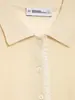 Moda Femenina 2026 Transfronterizo Cuello Polo Estilo Suave Tejido de Encaje Manga Corta Cárdigan Superior