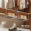Cesta extraíble para armario, cesta colgante para gabinete debajo de la mesa, estante de almacenamiento para mesita de noche de dormitorio, estante de almacenamiento colgante sin taladro, estante para gabinete de cocina