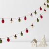 Decorações de Natal Transfronteiriças Guirlanda de Bolas de Bolota de Feltro de Lã Decoração de Natal Pequenos Enfeites Pendurados Decorações para Árvore de Natal Arranjos Festivos