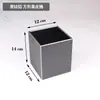 Configuração de mesa em alumínio espacial preto e cinza para sala de festa KTV: caixa de lenços, cinzeiro, fruteira e suporte de microfone conjunto