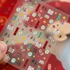 Adesivos para Nail Art Padrão Formiga Adesivos em Relevo Ano Novo Nail Art Edição Ano Novo Mahjong Impulsionador de Riqueza Ano do Cavalo Decorações para Nail Art Yt7868