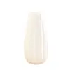 Bestseller transfronteiriço: Vaso de plástico com imitação de cerâmica branca, com abertura pequena estilo chinês e padrão vertical de losangos, oferecendo um toque de luxo para arranjos de flores