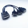 Db 15P Personalizado a 2 Db9P Más 1 Db15 Tuerca Remache Frontal con Imágenes y Muestras, Cables de Puerto Serie Uno a Tres