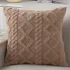 Fronha Estilo Nórdico Transfronteiriça Capa para Almofada Lombar de Escritório Casa Sofá Fronha de Pelúcia Tecida Venda por Atacado de Fábrica