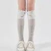 26 Calcetines de Encaje Estilo Miu para Primavera/Verano Calcetines Largos con Parches de Lunares para Mujer Calcetines a Cuadros de Encaje Cómodos para Mujer