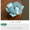 Soporte de Incienso de Peonía Hecho a Mano en Jingdezhen, Quemador de Incienso de Sándalo Cerámico de Lujo Ligero, Quemador de Incienso Creativo, Decoración para Ceremonia de Té