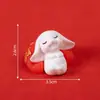 Paisaje en miniatura, decoraciones de Año Nuevo creativas y lindas: figuras pequeñas de conejos, adornos de animales, accesorios para coches y escritorios