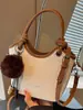 Bolso de mano estilo coreano para mujer, nuevo modelo principios de otoño 2026, bolso de cubo con estampado de leopardo de alta costura, nicho, para hombro