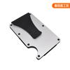 2-12 Tarjetas Multifuncional Aleación de Aluminio Metal Portatarjetas Tipo Cartucho Portatarjetas Gran Capacidad Licencia de Conducir Documento Plegable Portatarjetas