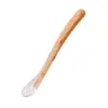 Venda quente transfronteiriça colher de silicone para bebê cabeça macia colher de sopa colher de treinamento para bebê louça infantil colher complementar fabricantes de comércio exterior