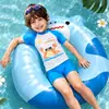 Nuevo anillo inflable de natación de verano para niños, anillo de natación plegable, antivuelco, anillo flotador engrosado, equipo de natación, anillo de flotación