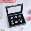 Caja Grande de Almacenamiento de Joyería de PU Negro