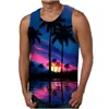 Chaleco Casual de Verano para Hombre Europeo y Americano Transfronterizo Estampado Digital Playa Hawaiana Exterior Transpirable Chaleco para Hombre