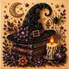 Pintura de pérolas personalizada de Halloween transfronteiriça, pintura de pérolas da série bruxa, pintura de diamantes de pontos, kit de artesanato DIY