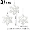Adornos navideños Adornos para árbol de Navidad Copo de nieve transparente Cristal acrílico Colgante creativo Copo de nieve navideño