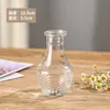 Adorno Francés Retro en Relieve Flor Pequeña Quemador de Incienso Florero para Sala de Estar Florero de Vidrio Transparente Sello