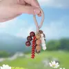 Sinos Pendentes de Casca de Fruta Natural, Sinos de Vento Artesanais, Enfeites Naturais Estilo Floresta para Carro, Pingentes para Bolsas Frescos, Decorações Artísticas Atacado