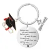 Europa y Estados Unidos llavero de acero inoxidable transfronterizo con letras regalos inspiradores de graduación para estudiantes y profesores clase de joyería