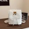Mochila Ursinho Desenho Animado Estilo Coreano Modelo Novo Inverno 2026 Fofa Moda Tendência Versátil Simples Casual