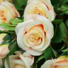23 capullos de rosa artificiales, flores artificiales de pie para sala de estar, flores de seda para decoración de hotel, arreglo floral de ramo artificial