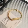 Pulsera Personalizada de Moda DIY con Patrón Grabado Láser Pulsera de Acero Inoxidable para Pareja de Venta Caliente Transfronteriza Joyería Accesorios para Collares Venta al por Mayor